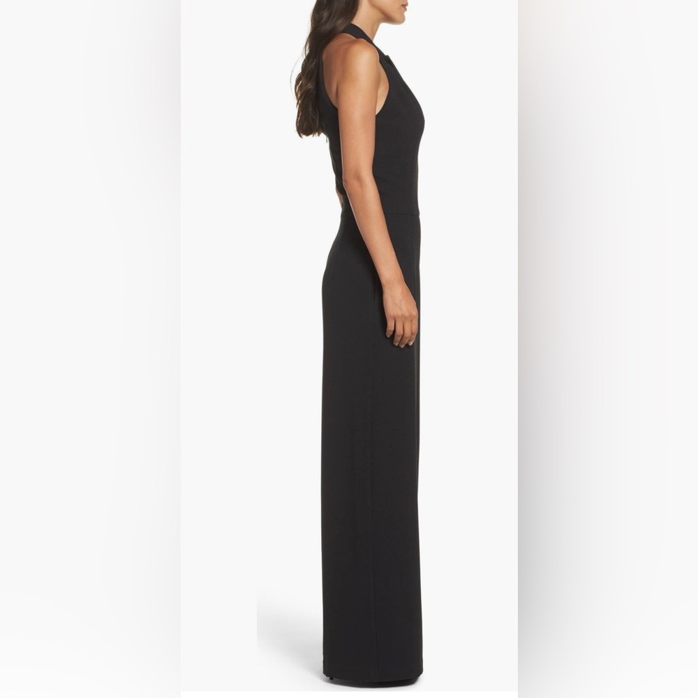 NEW w/o Tags Julia Jordan Black Halter Neck Wide Leg Jumpsuit Size 10 - Picture 8 of 12